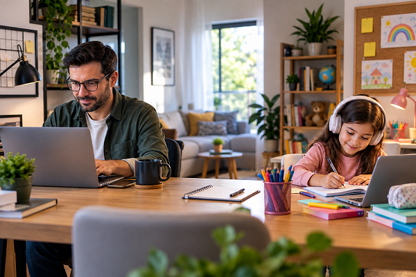 Home Office e Home School convivendo em paz: como dividir a casa entre trabalho e estudos