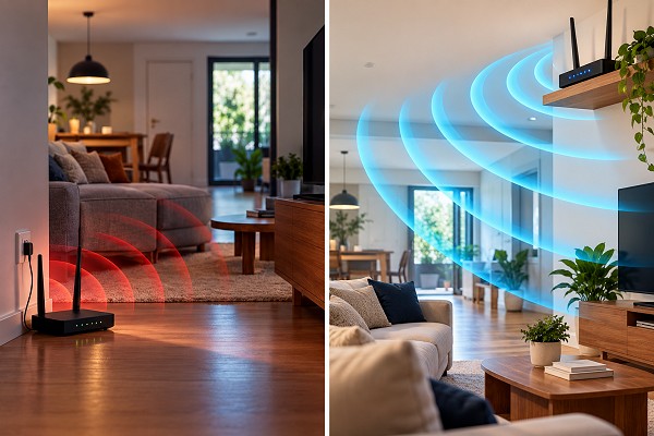 Roteador no chão ou no alto? A posição faz diferença no sinal de Wi-Fi